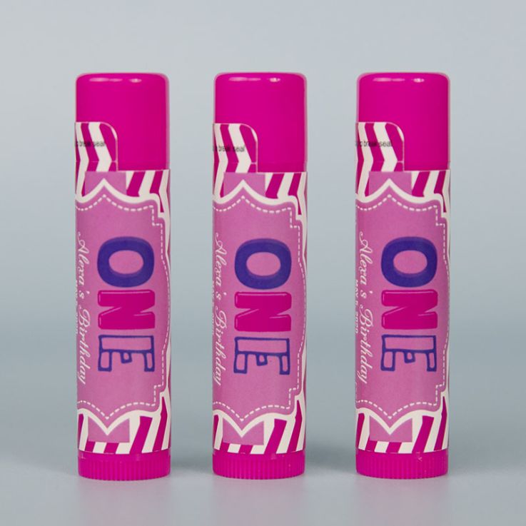 Hot Pink Custom SPF 15 Beeswax Lip Balms with Full Imprint Colors - 
