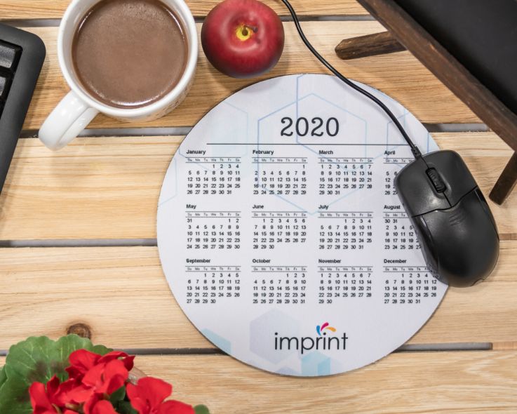 1 - Full Color 2020 Calendar Circle Mouse Pads - Computer Accessories
