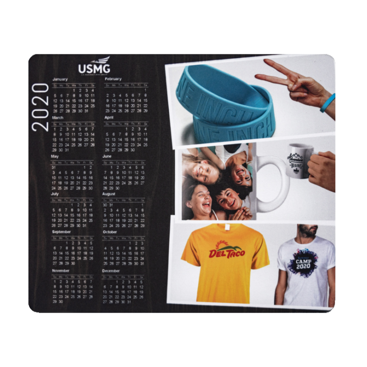 Full Color 2020 Calendar Rectangle Mouse Pads - Mouse Pad