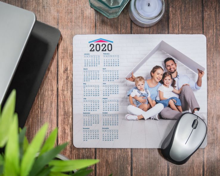 1 - Full Color 2020 Calendar Rectangle Mouse Pads - Computer Accessories