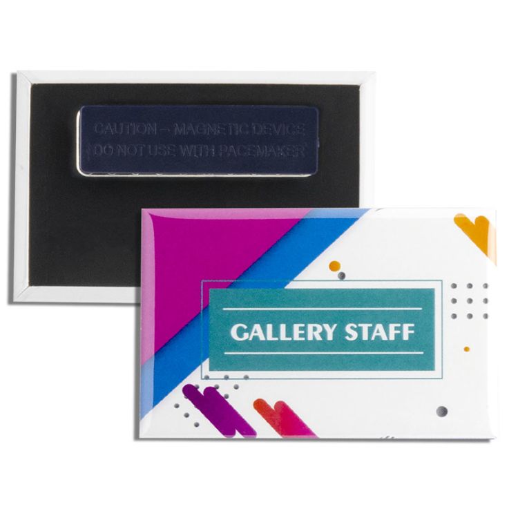 2 x 3 Inch Rectangle Wearable Clothing Magnet Buttons - Magnet
