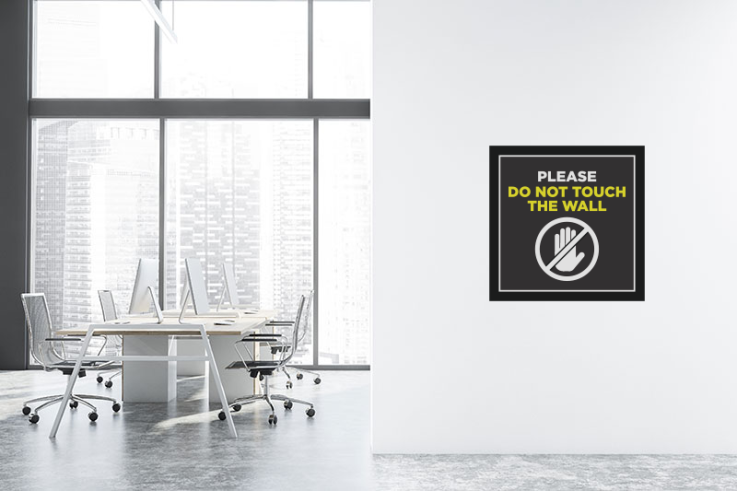 Do Not Touch Wall Square Stickers - Social Distancing Stickers