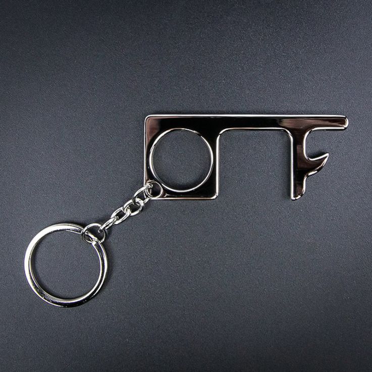 Touch Free Multi Functional Metal Keychains - Gold
