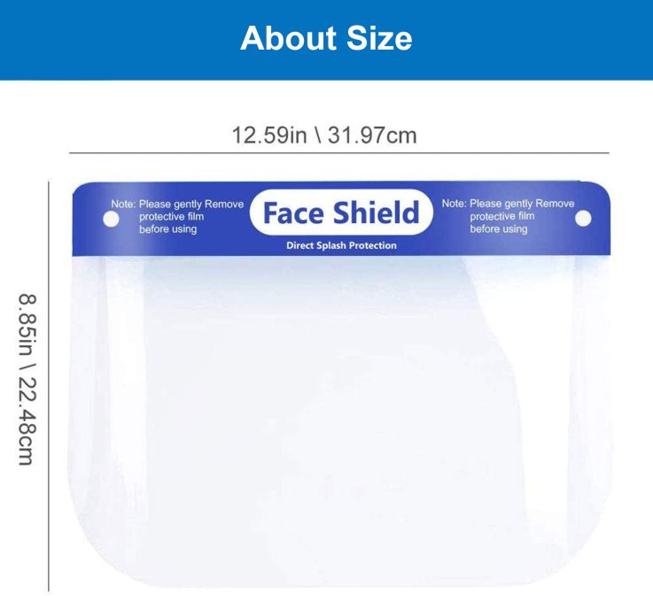 05 Protective Disposable Full Face Shields - Ppe