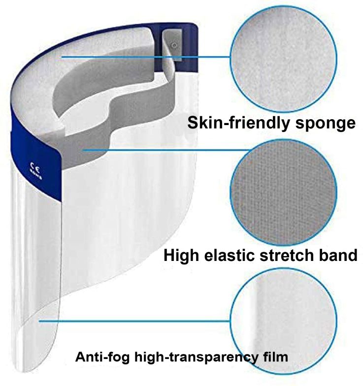 07 Protective Disposable Full Face Shields - Ppe
