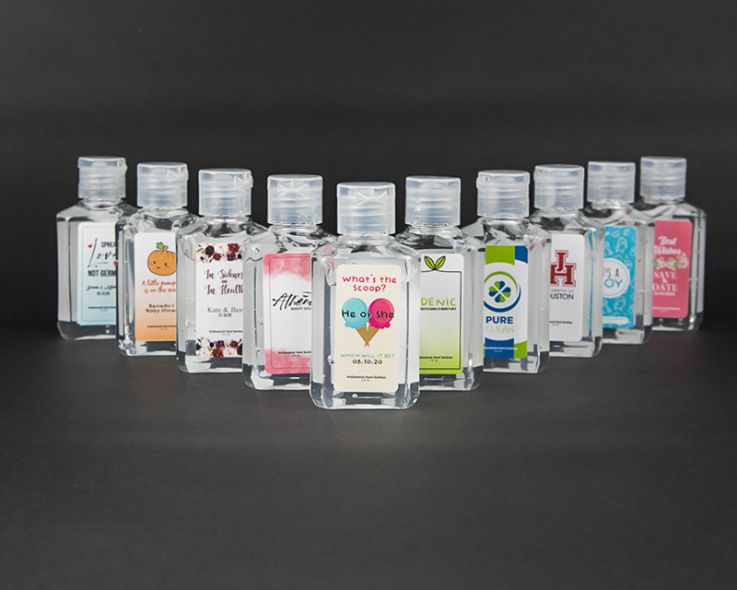 2 Oz Full Color Label Promotional Hand Sanitizers - 2oz
