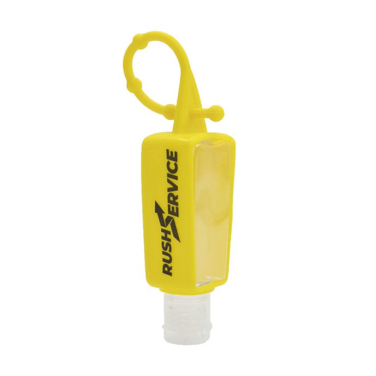 Custom Silicone Bottle Holders for 1oz Hand Sanitizers - Yellow - 