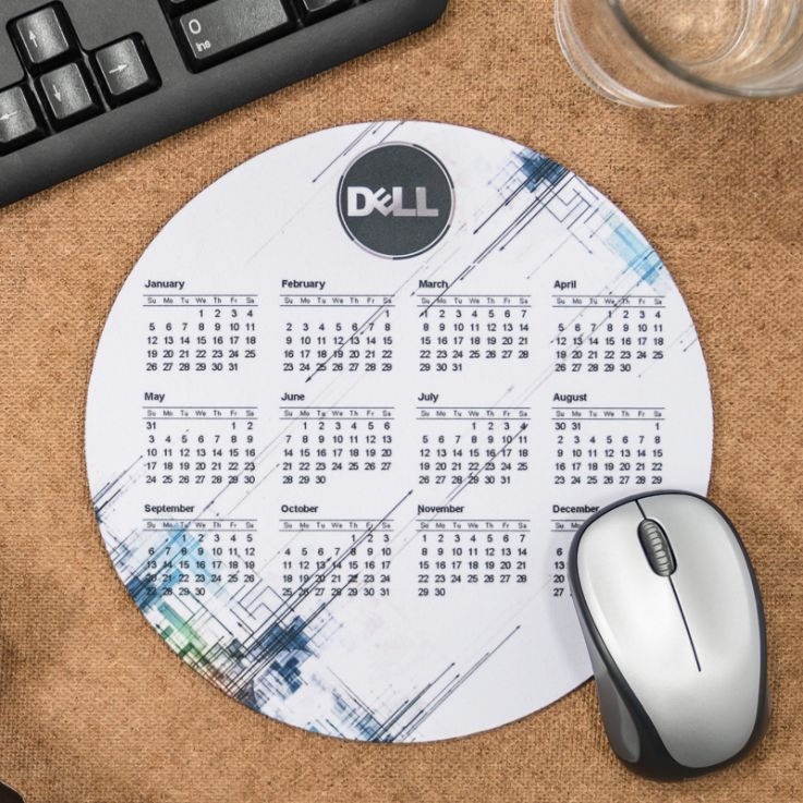 Full Color 2020 Calendar Circle Mouse Pads - Mouse Pad