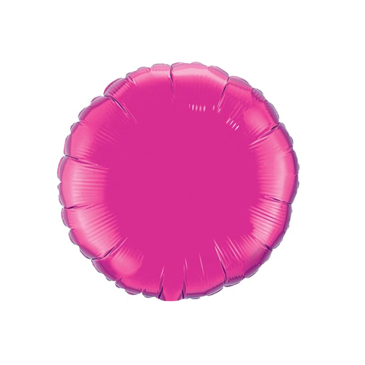 Magenta Round - Foil Balloon