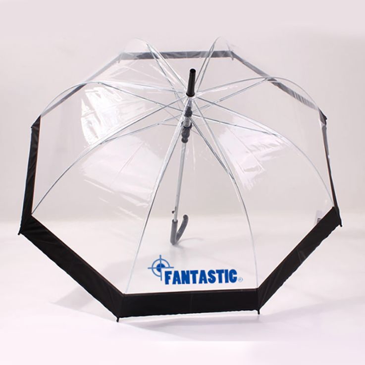 Printed Custom Clear Dome Umbrella - Transparent