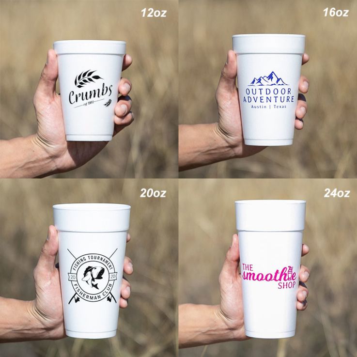 24 Oz. Foam Cups_Custom Size Chart - Foam Cups