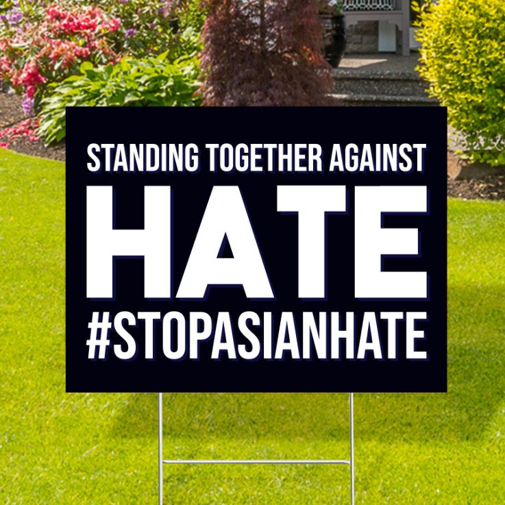 Stand Together Against Hate Yard Signs - Violence 