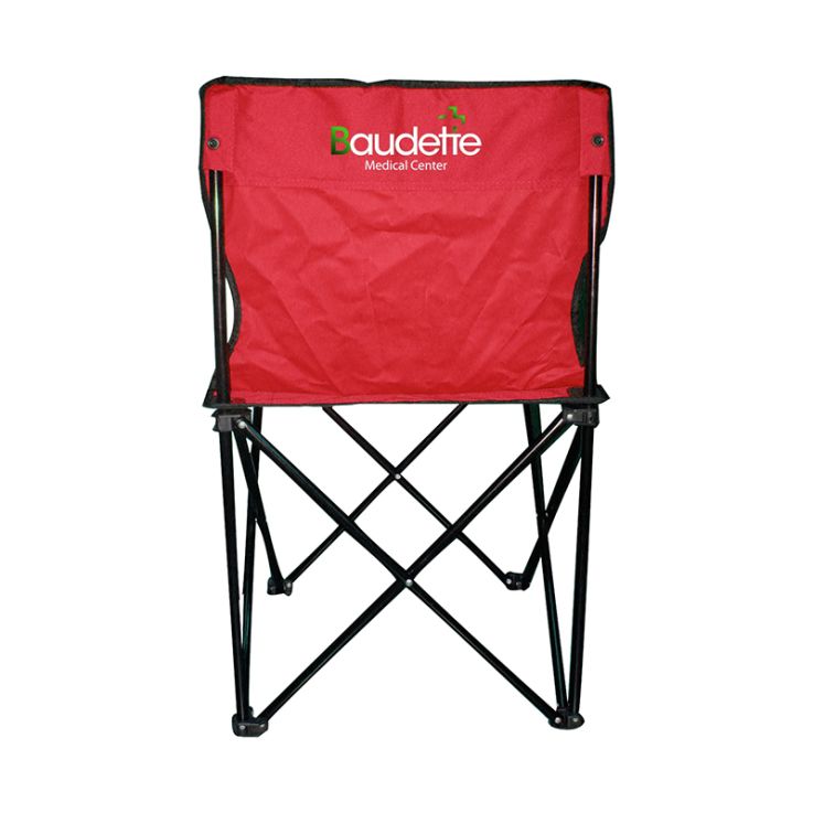Red Chair - Printed Back - Arm Less Chair