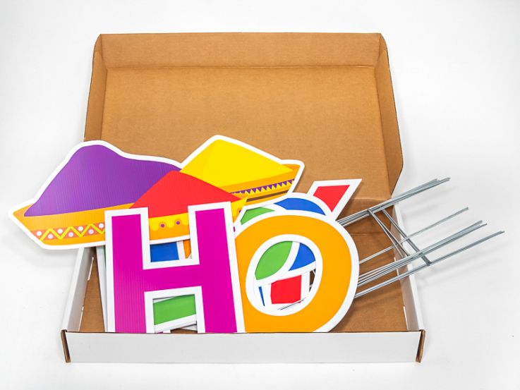 Pre-Packaged Happy Holi Yard Letters - Happy Holi