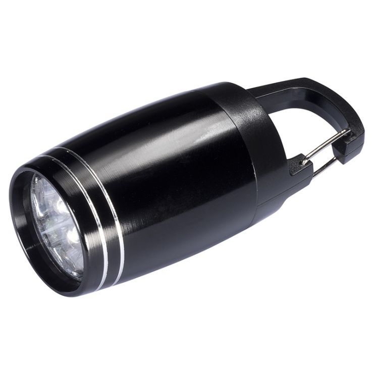 Baby Barrel 6 LED Torch with Carabiner_Black - 