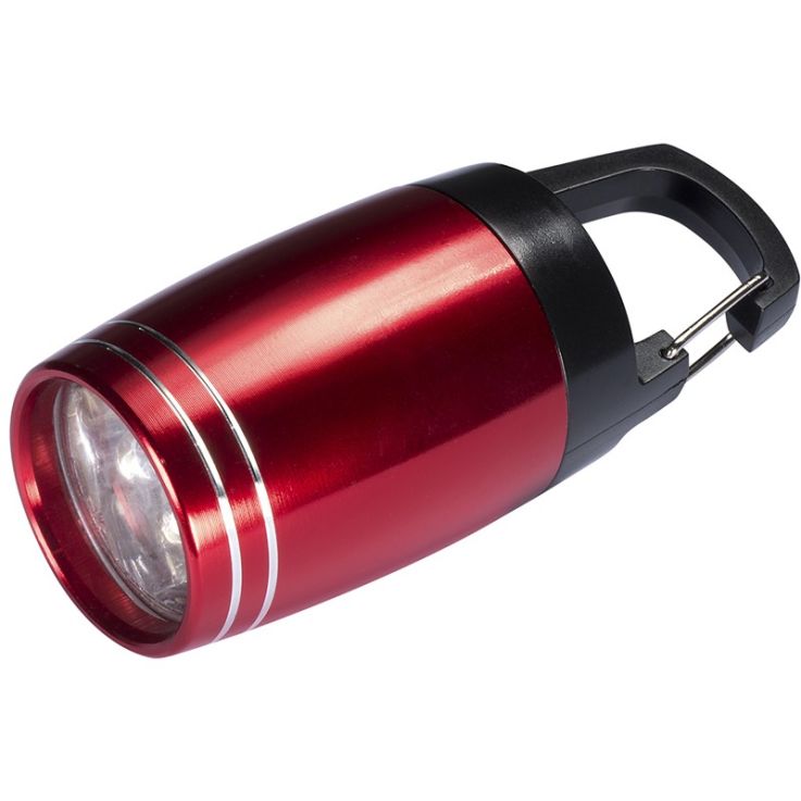 Baby Barrel 6 LED Torch with Carabiner_Red - 