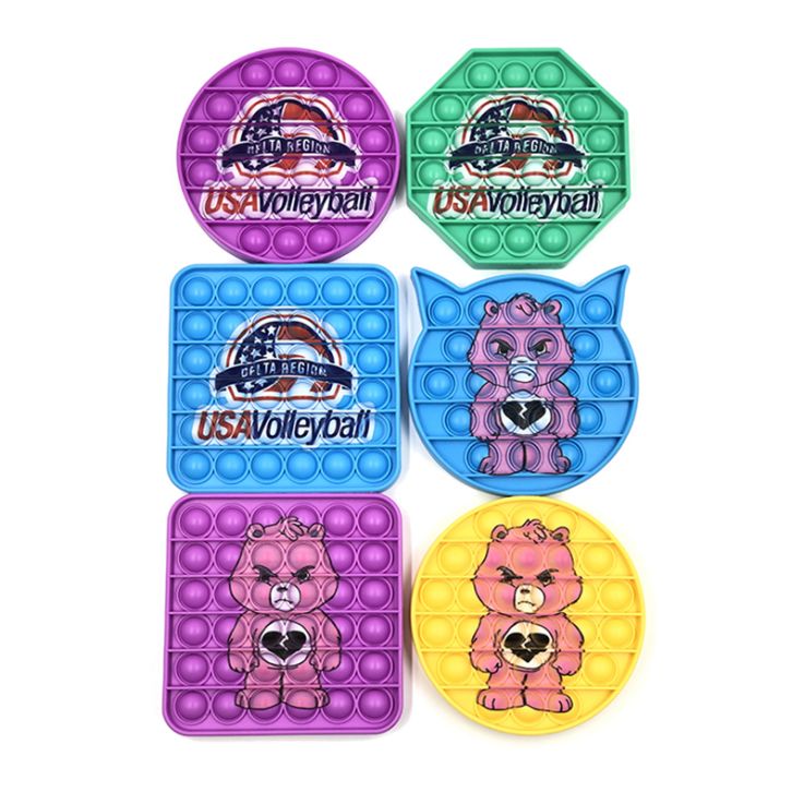 Custom Full Color Silicone Push Pop Bubble Fidget Toys | Push Pop ...