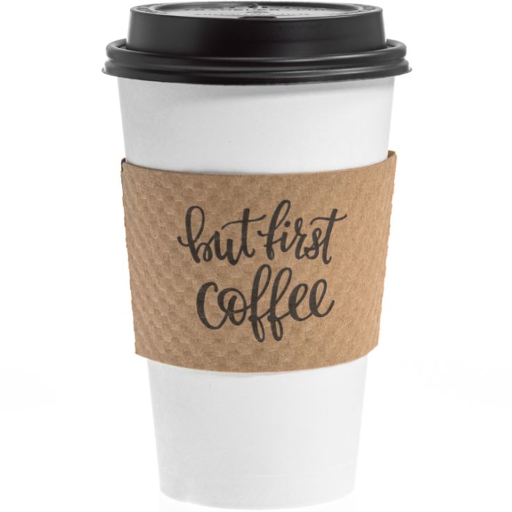 Custom Premium Embossed Natural Kraft Cup Sleeves - Paper Cup Sleeves