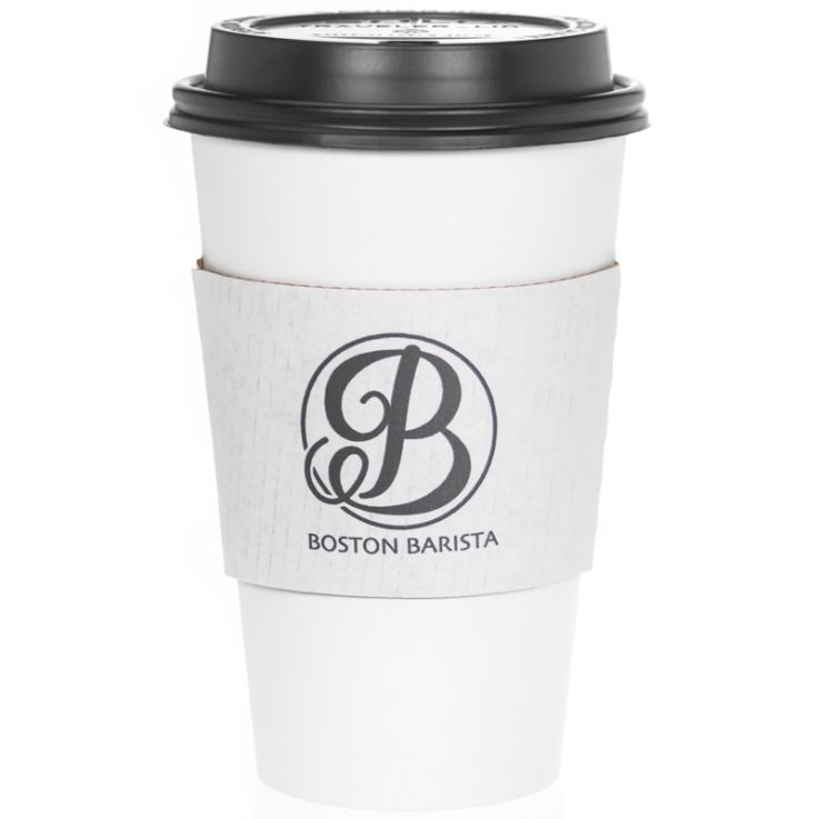 Custom Traditional White Cup Sleeves - Paper Cup Sleeves