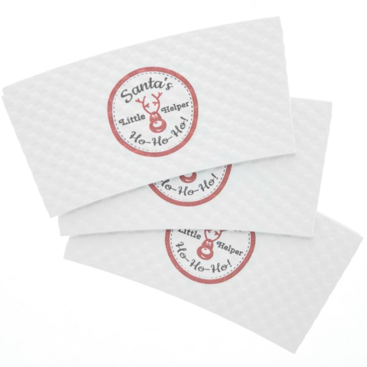 001Custom Premium Embossed White Cup Sleeves - Paper Cup Sleeves