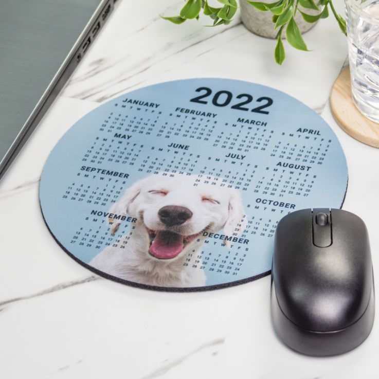 01Full Color 2022 Calendar Circle Mouse Pads - Imprint Mouse Pads
