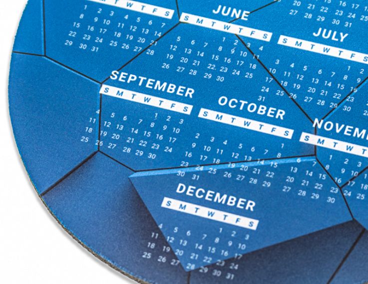 01Full Color 2022 Calendar Circle Mouse Pads - Details - Mouse Pad
