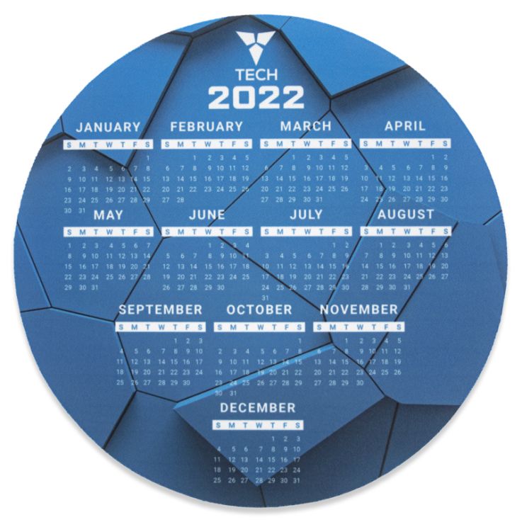 02Full Color 2022 Calendar Circle Mouse Pads - Computer Accessories
