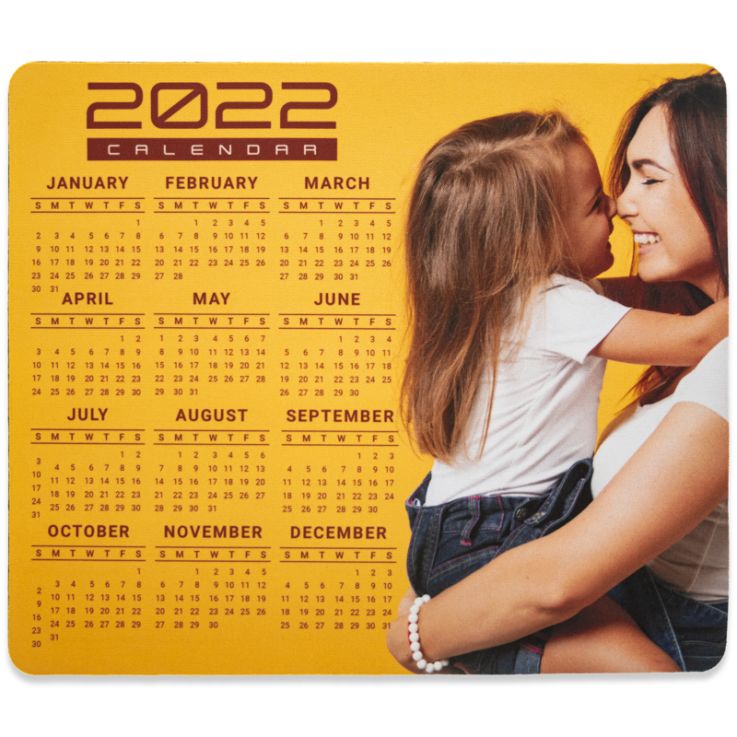 02Full Color 2022 Calendar Rectangle Mouse Pads - Calendar Custom Made