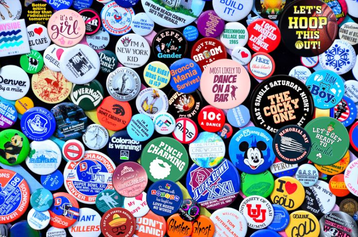 Round Custom Buttons - Imprint Buttons