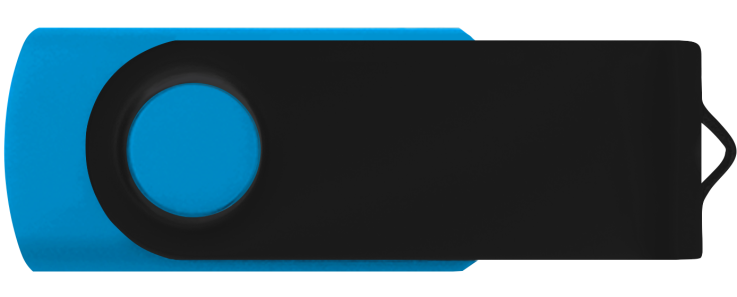Cyan - Black - Flash Drive
