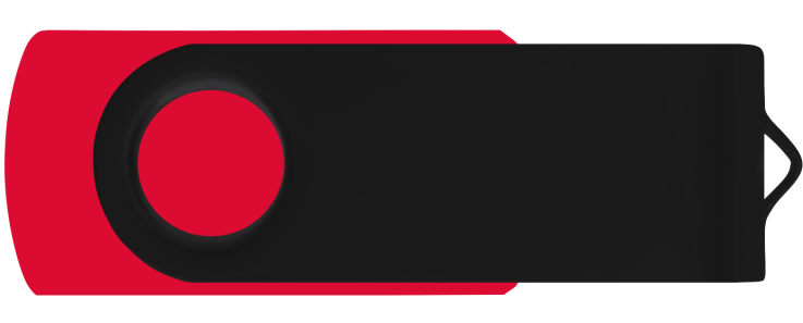 Red 185 - Black - Flash Drive
