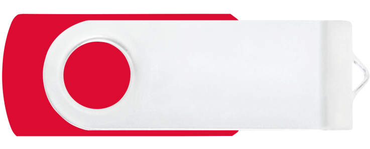 Red 185 - White - Flash Drive