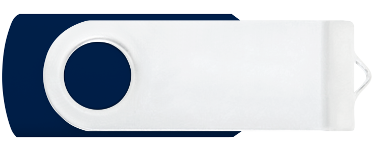 Navy Blue 282 - White - Flash Drive