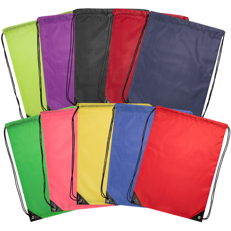 Blank Drawstring Nylon Tote Bag - Bag