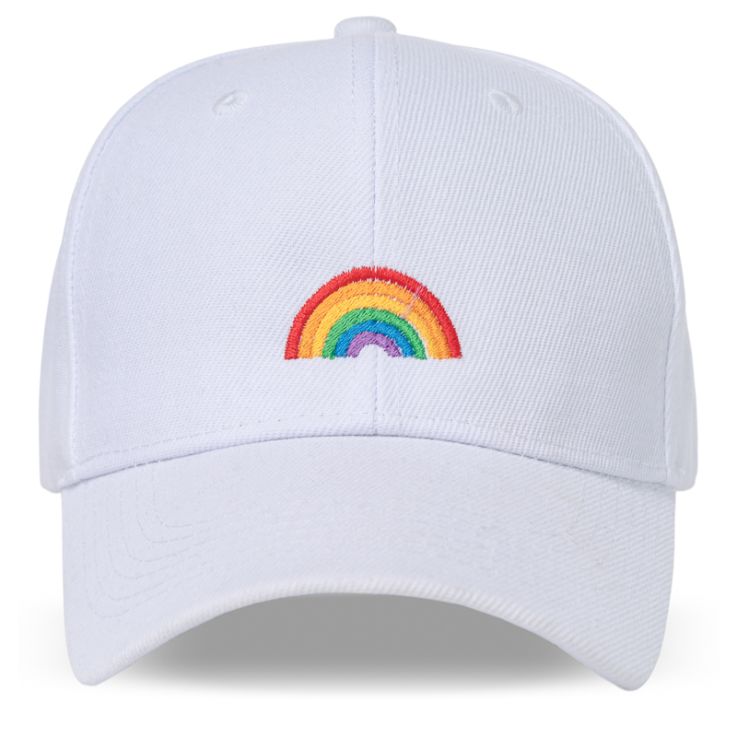 Custom LGBTQ Pride Embroidered Structured Baseball Hats - Mesh
