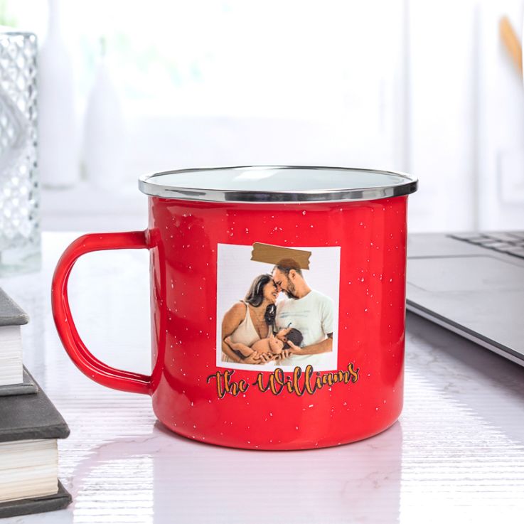 Custom Campfire Metal Mugs - Red - Campfire