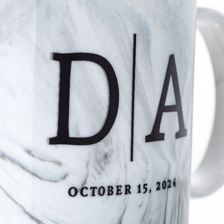 11oz Marble Coffee Mugs - Grey Details - Photo Mugs
