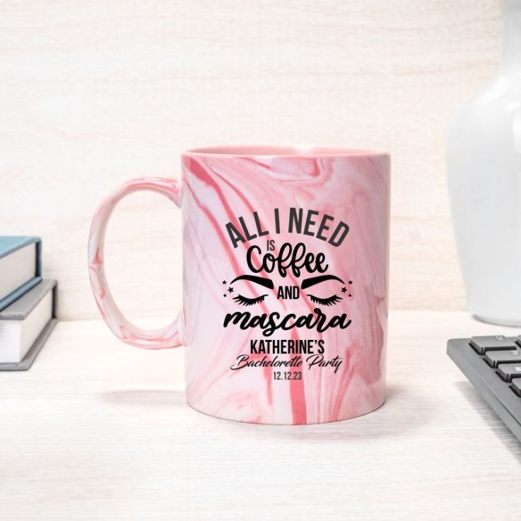 11oz Marble Coffee Mugs - Pink - Ceramic Mug