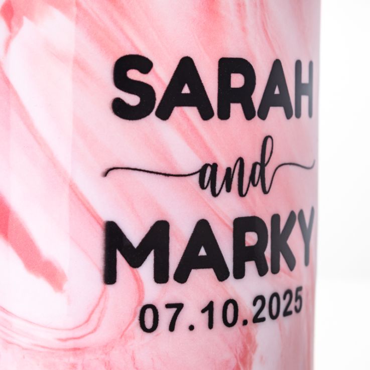 11oz Marble Coffee Mugs - Pink Details - Coffee Cups