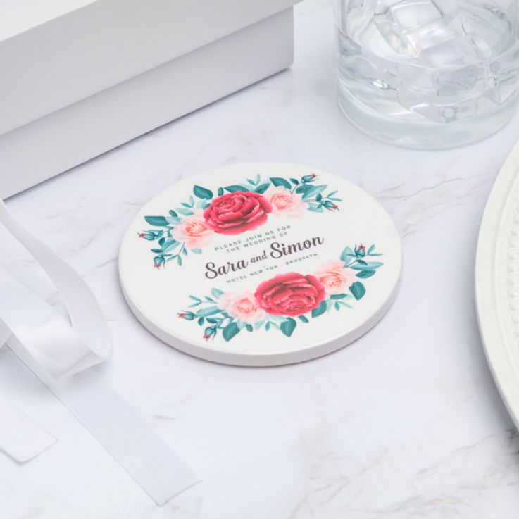 4 Inch Full Color Round Ceramic Coasters - 