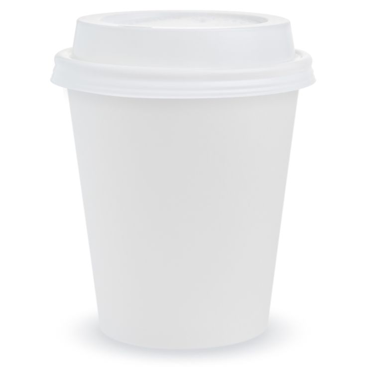 Blank 10 Oz. Paper Hot Cups w Lid - 