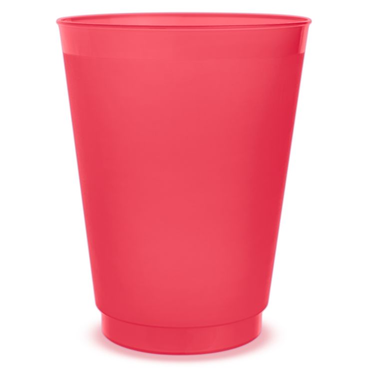 16oz Frosted Stadium Cups - Frosted Red - 
