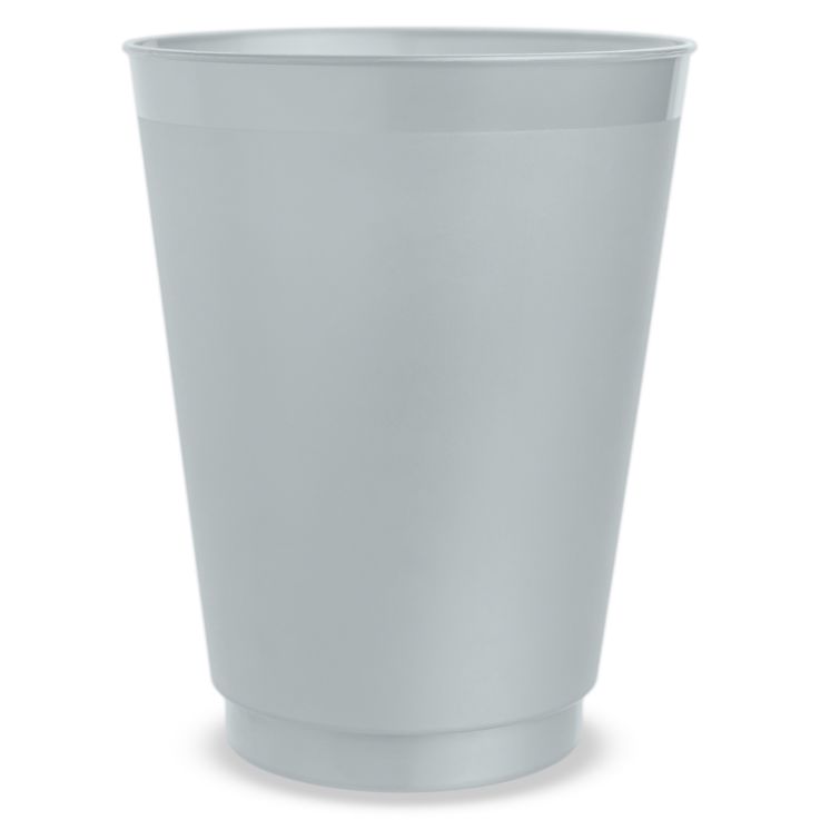 Blank 16oz Frosted Stadium Cups - Frosted Silver - 