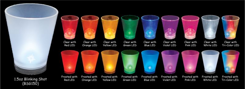 Blinking Shot Glass 1.5 oz - Led Products