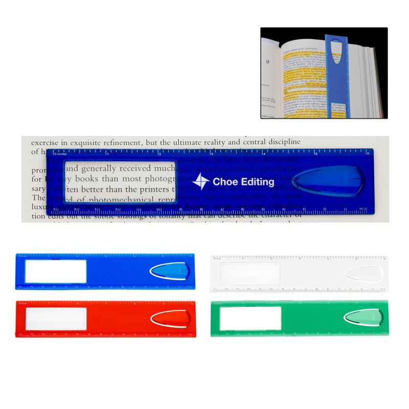 Magnifier Ruler With Bookmark - Magnifiers-combination