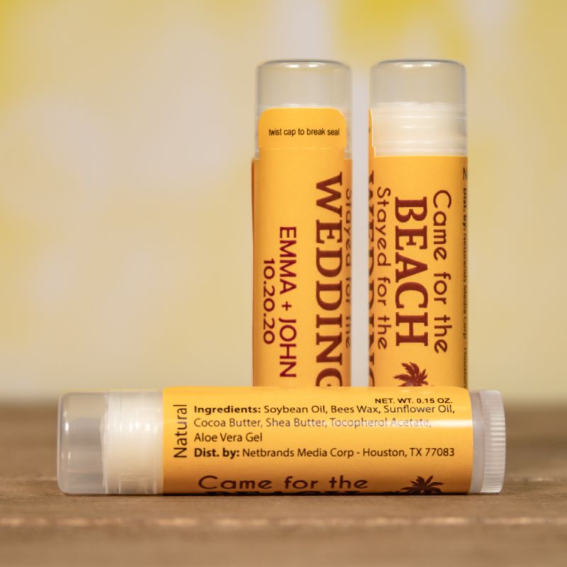 Natural Beeswax Lip Balm with One Imprint Color - Lip