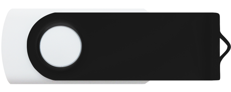 White - Black - Flash Drive