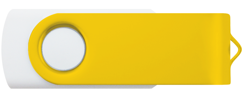 White - Yellow Gold - Flash Drive