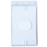 Vertical Hard Plastic Badge Holder with Slot - Back Side - 