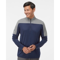 Adidas Men's Ultimate365 Lightweight Colorblocked Quarter-Zip Pullover - A552
